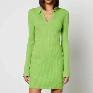 NWT Helmut Lang Ribbed-knit Mini Dress